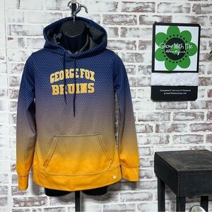 George Fox Bruins Gradient Hoodie - Blue and Gold adult medium